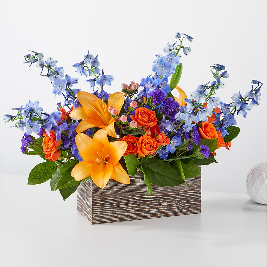Radiant Citrus Box Bouquet – COUNTRY PEDDLER FLORAL & GIFT, Savanna IL
