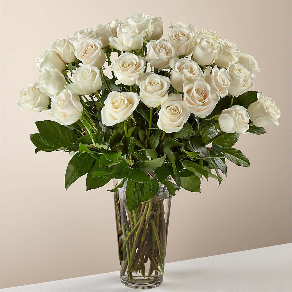 Long Stem White Rose Bouquet – COUNTRY PEDDLER FLORAL & GIFT, Savanna IL