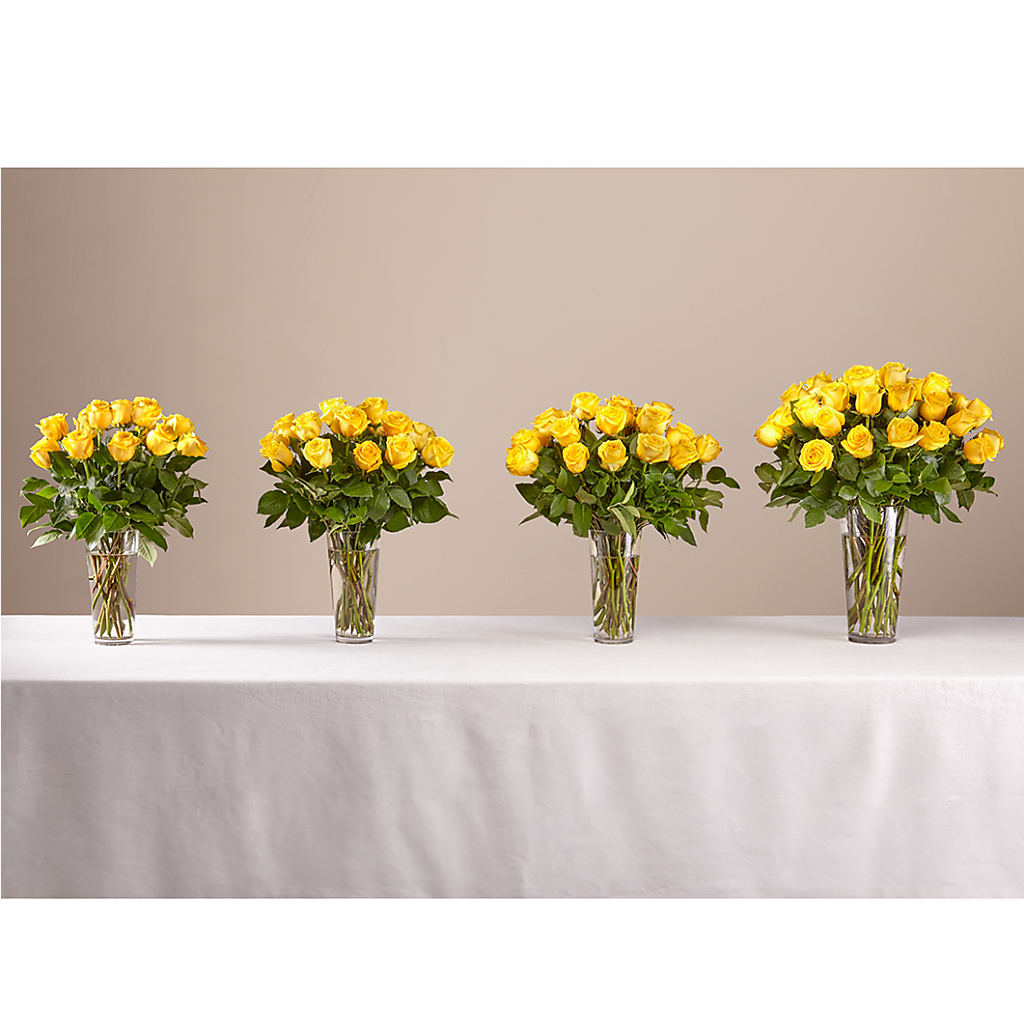 Long Stem Yellow Rose Bouquet – COUNTRY PEDDLER FLORAL & GIFT, Savanna IL
