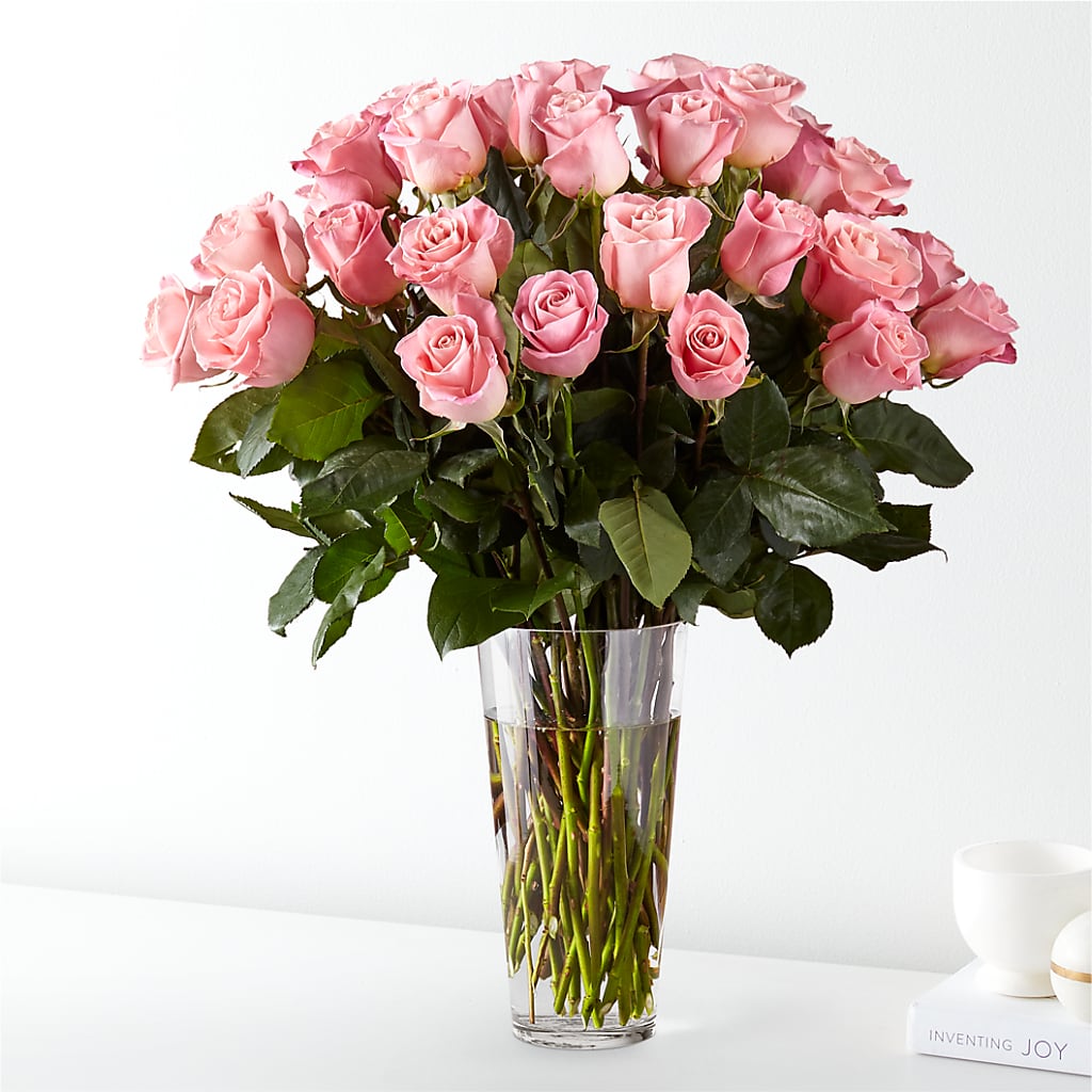 Long Stem Pink Rose Bouquet – COUNTRY PEDDLER FLORAL & GIFT, Savanna IL