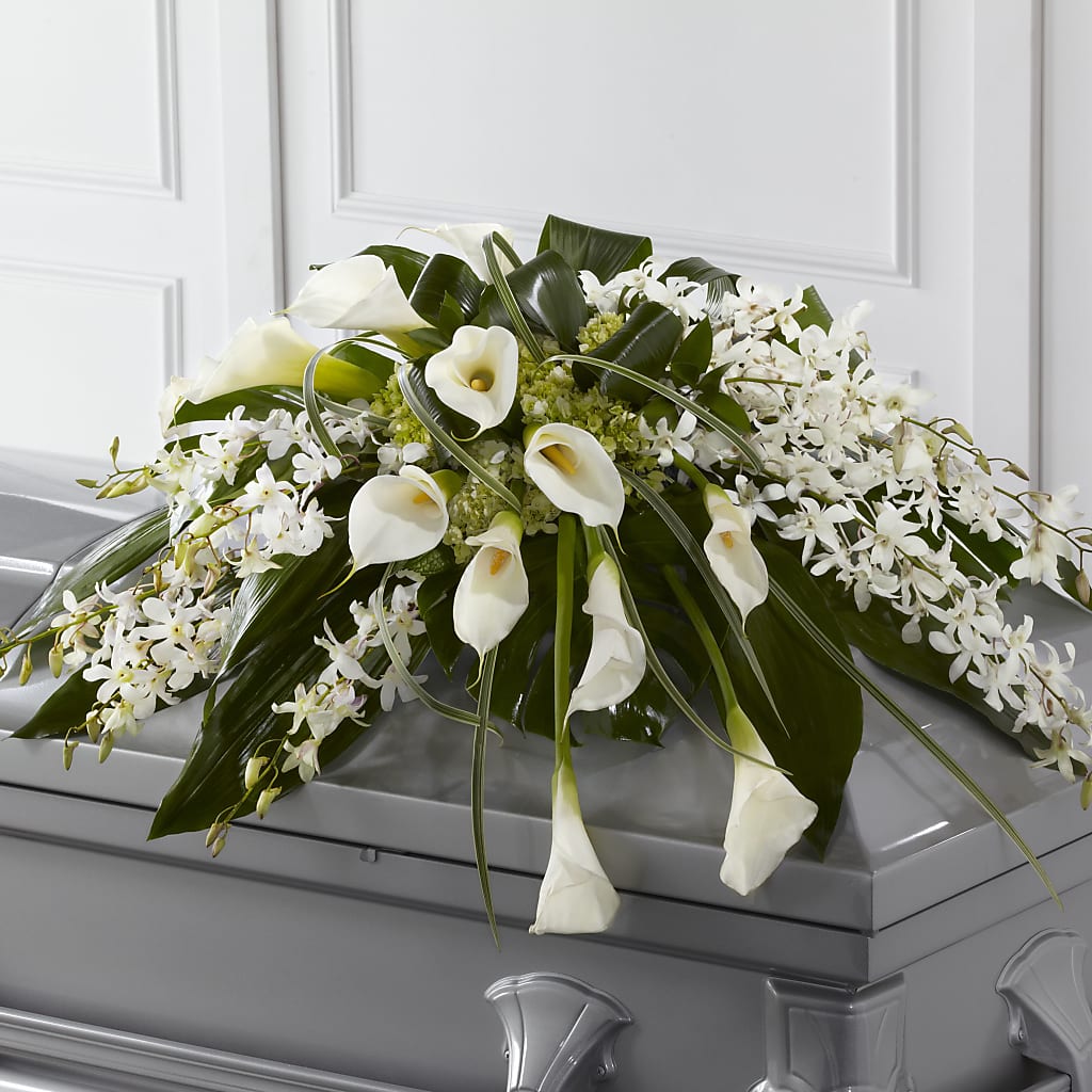 Angel Wings Casket Spray – COUNTRY PEDDLER FLORAL & GIFT, Savanna IL
