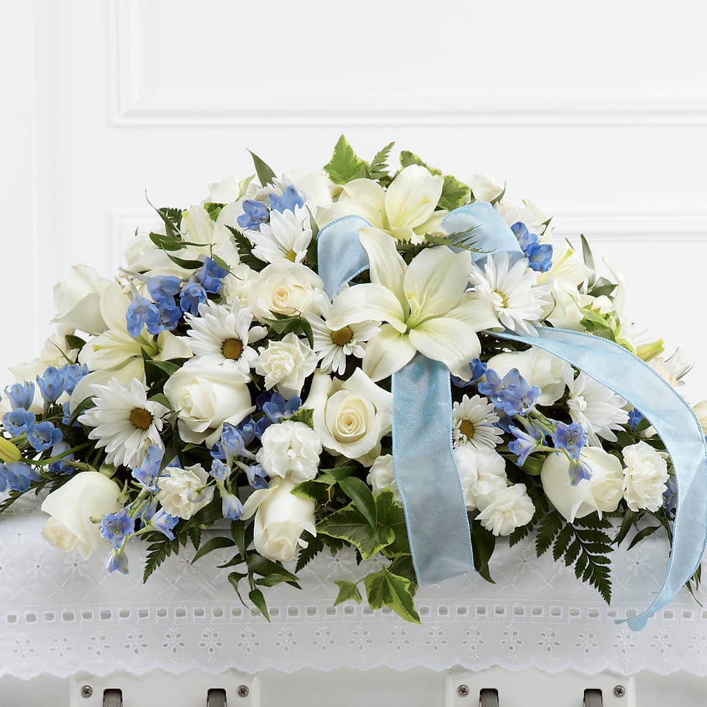 Tender Treasure Casket Spray – COUNTRY PEDDLER FLORAL & GIFT, Savanna IL