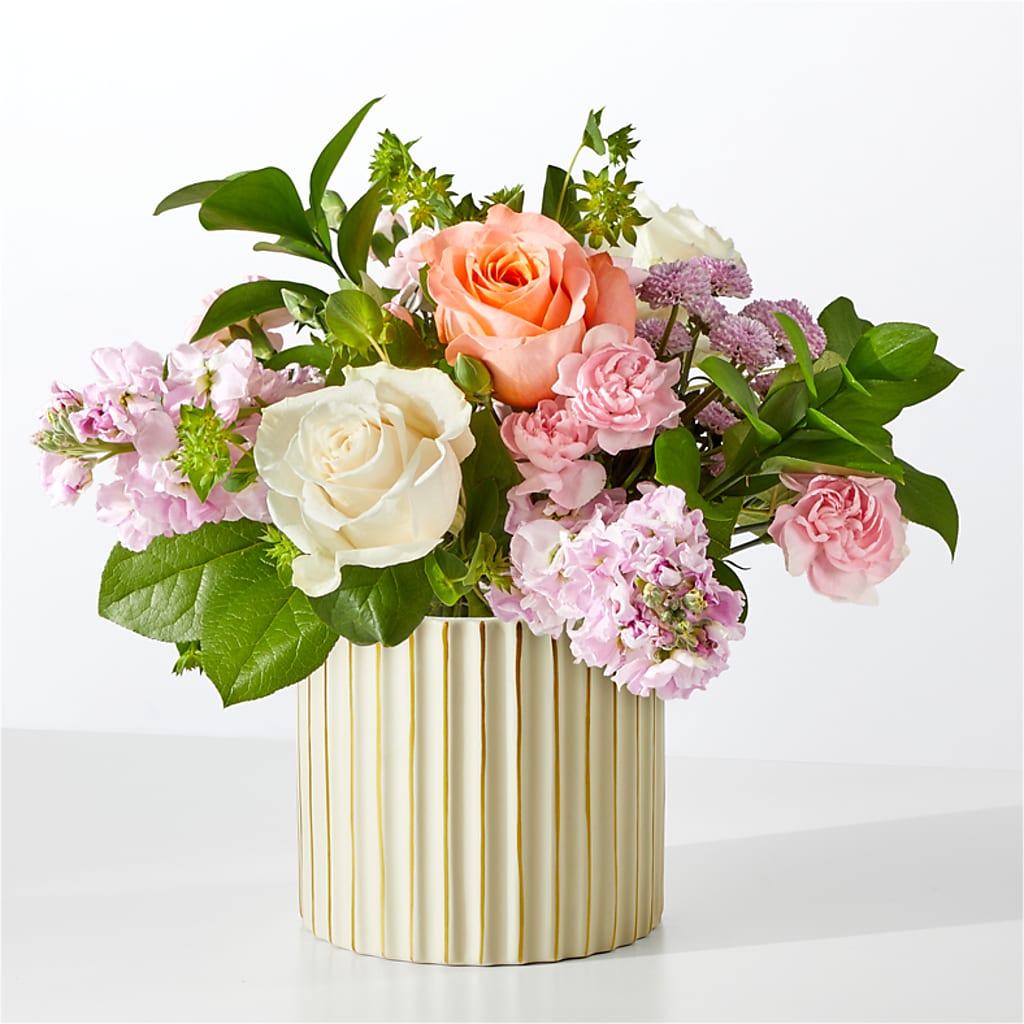 French Market Bouquet with Ivory Vase – COUNTRY PEDDLER FLORAL & GIFT, Savanna IL