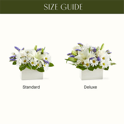 Beyond Blue Box Bouquet – COUNTRY PEDDLER FLORAL & GIFT, Savanna IL