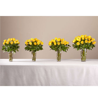 Long Stem Yellow Rose Bouquet – COUNTRY PEDDLER FLORAL & GIFT, Savanna IL