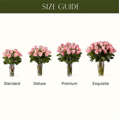 Long Stem Pink Rose Bouquet – COUNTRY PEDDLER FLORAL & GIFT, Savanna IL