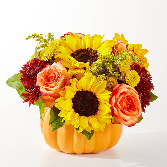 Golden Gourd Pumpkin Bouquet – COUNTRY PEDDLER FLORAL & GIFT, Savanna IL