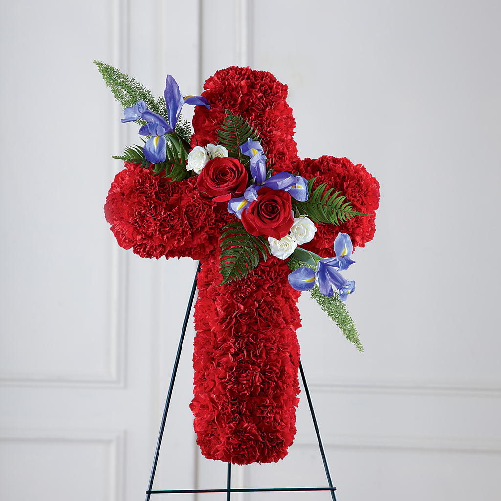 Faithful Hero Floral Cross – COUNTRY PEDDLER FLORAL & GIFT, Savanna IL