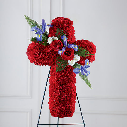 Faithful Hero Floral Cross – COUNTRY PEDDLER FLORAL & GIFT, Savanna IL