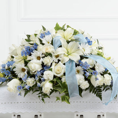 Tender Treasure Casket Spray – COUNTRY PEDDLER FLORAL & GIFT, Savanna IL
