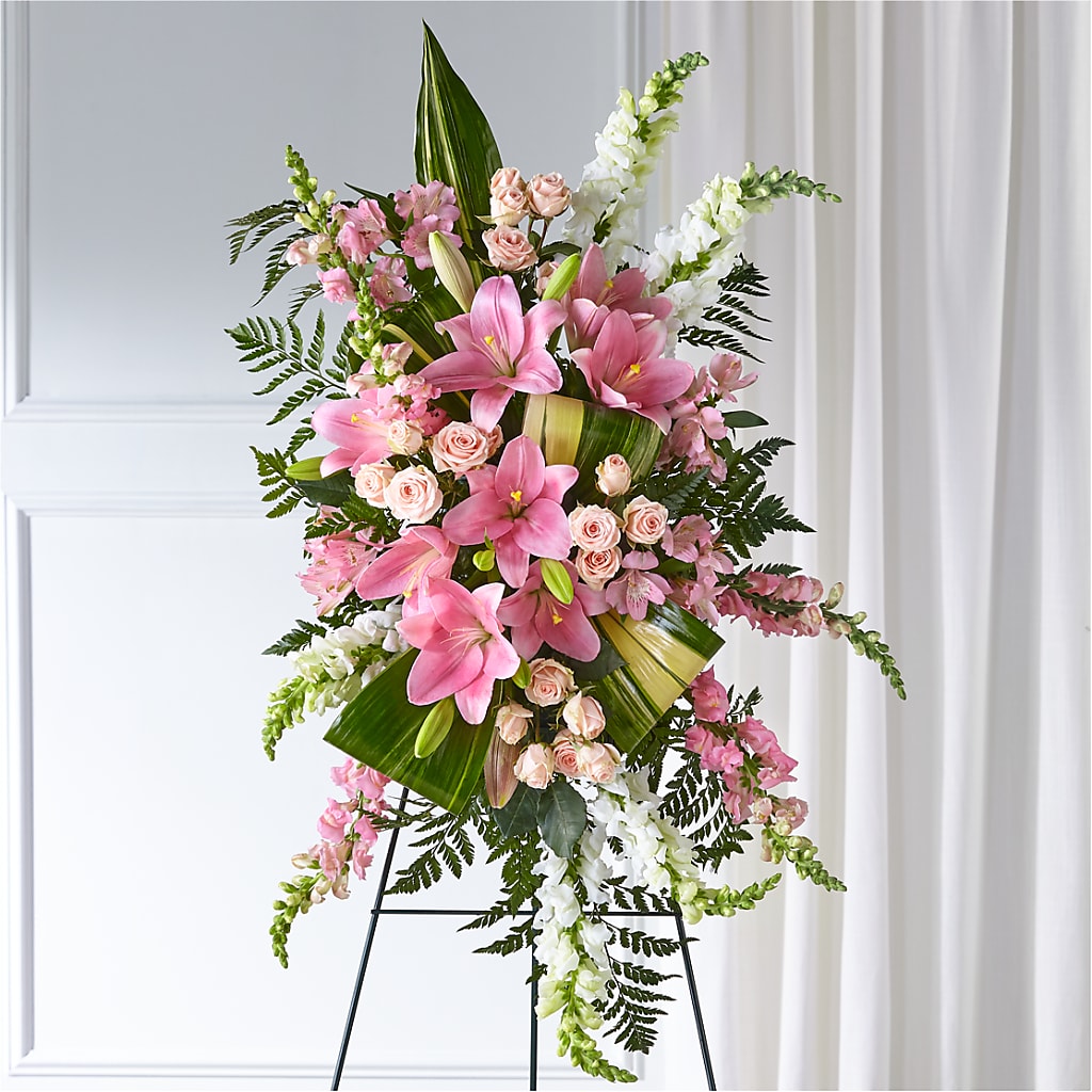 Elegant Embrace Standing Spray – COUNTRY PEDDLER FLORAL & GIFT, Savanna IL