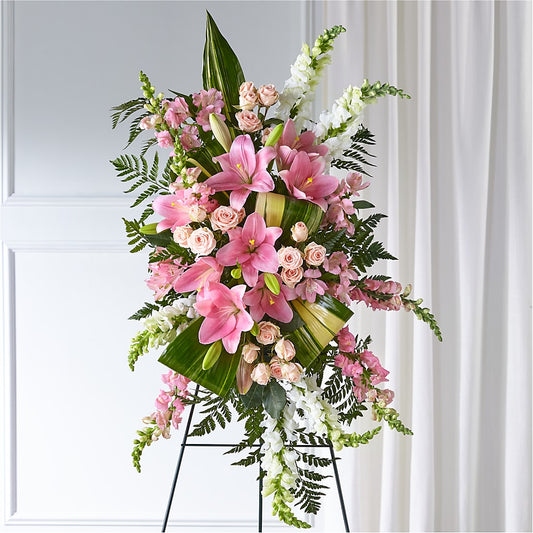 Elegant Embrace Standing Spray – COUNTRY PEDDLER FLORAL & GIFT, Savanna IL