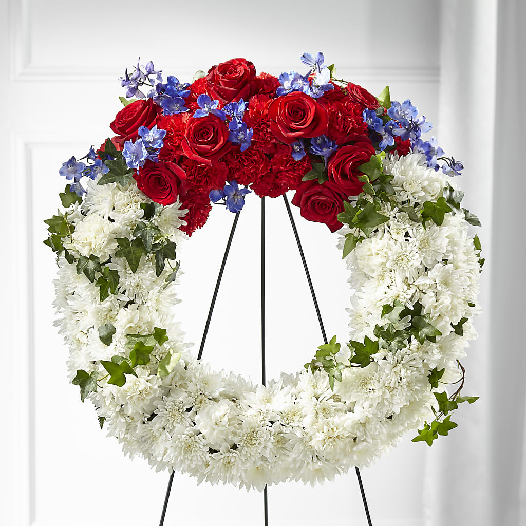 Patriotic Passion Wreath – COUNTRY PEDDLER FLORAL & GIFT, Savanna IL