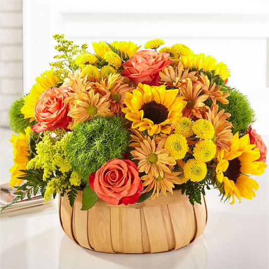 Harvest Sunflower Basket – COUNTRY PEDDLER FLORAL & GIFT, Savanna IL