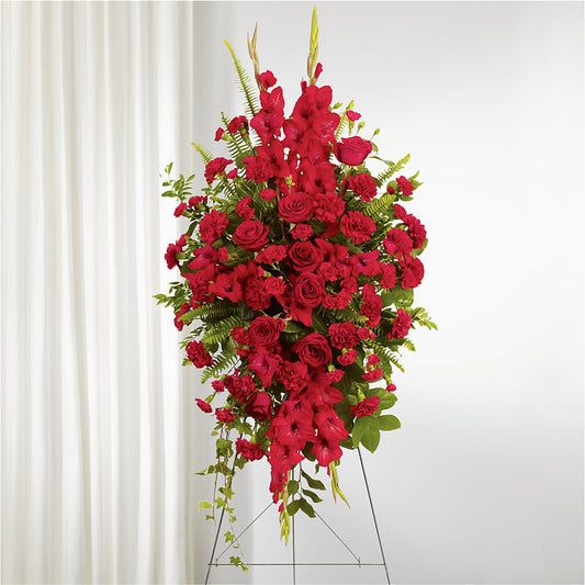 From the Heart Standing Spray – COUNTRY PEDDLER FLORAL & GIFT, Savanna IL
