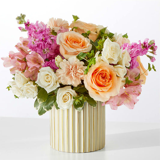 Paradise Bouquet with Ivory Vase – COUNTRY PEDDLER FLORAL & GIFT, Savanna IL