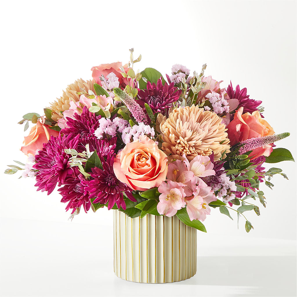 Berry Cobbler Bouquet with Ivory Vase – COUNTRY PEDDLER FLORAL & GIFT, Savanna IL