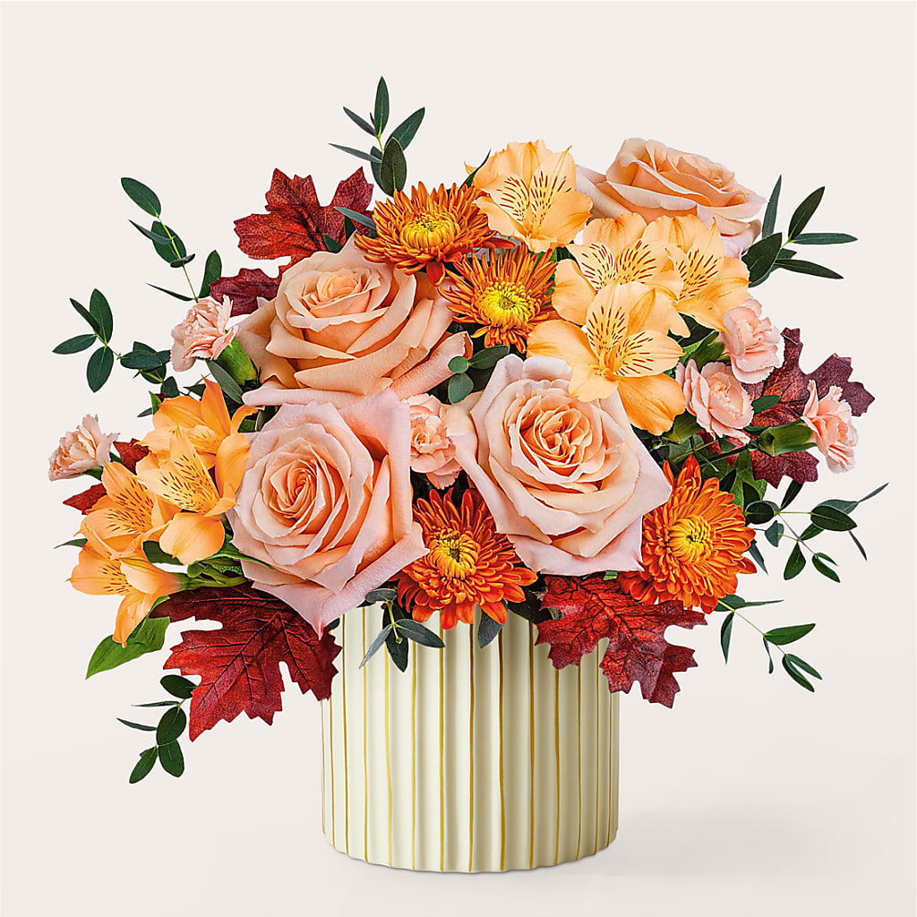 Spiced Latte Bouquet with Ivory Vase – COUNTRY PEDDLER FLORAL & GIFT, Savanna IL