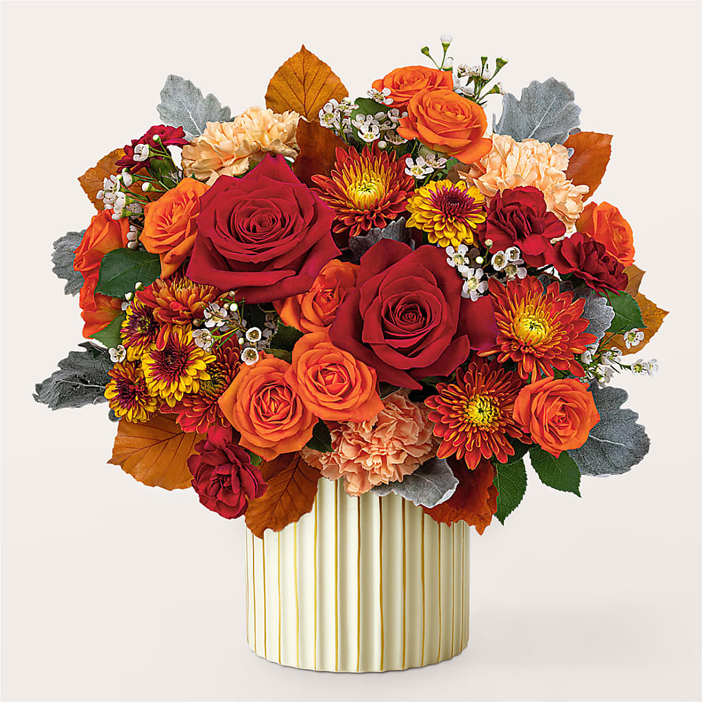 Merlot Bouquet with Ivory Vase – COUNTRY PEDDLER FLORAL & GIFT, Savanna IL