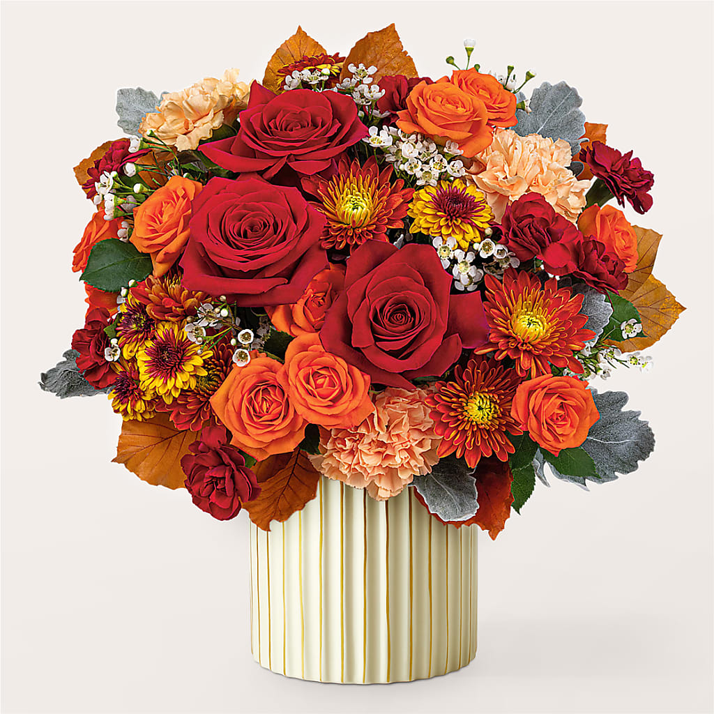 Merlot Bouquet with Ivory Vase – COUNTRY PEDDLER FLORAL & GIFT, Savanna IL