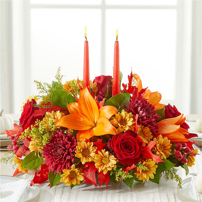 Autumn's Embrace Centerpiece – COUNTRY PEDDLER FLORAL & GIFT, Savanna IL
