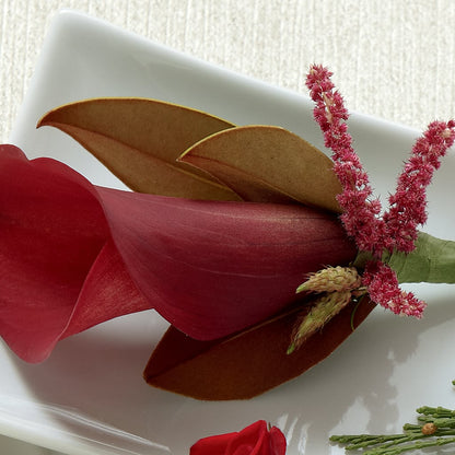 Red Calla Boutonniere – COUNTRY PEDDLER FLORAL & GIFT, Savanna IL
